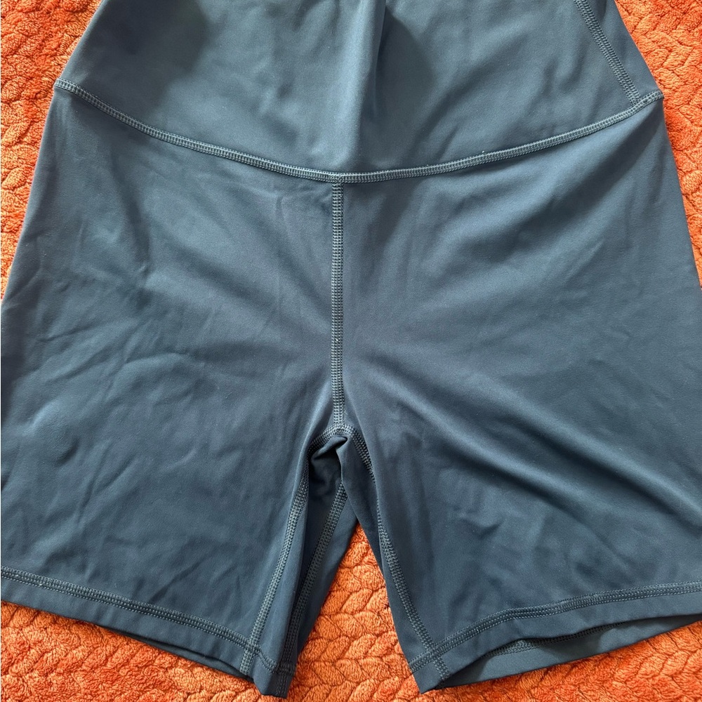 High-Waist Women’s Bike Shorts in Slate Blue